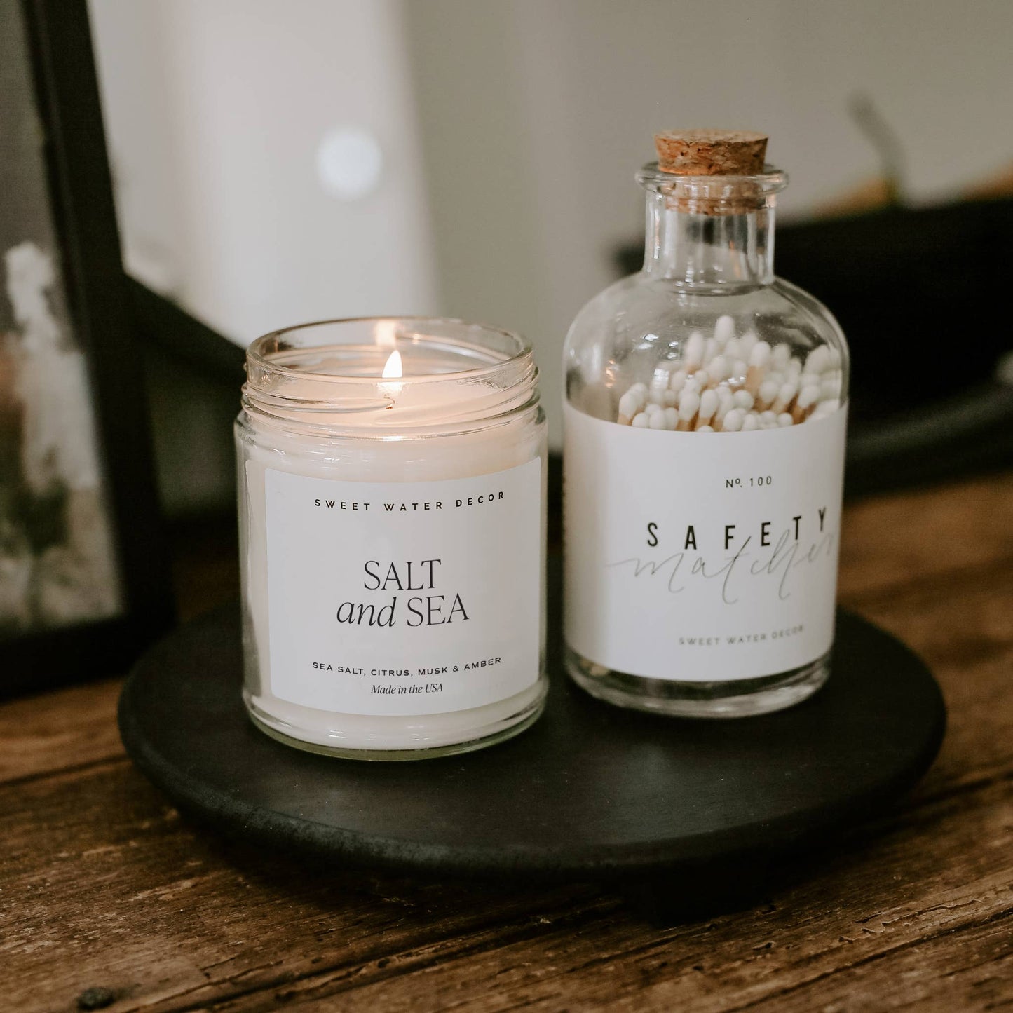 Black Wood Pedestal Stand - Home Decor & Gifts