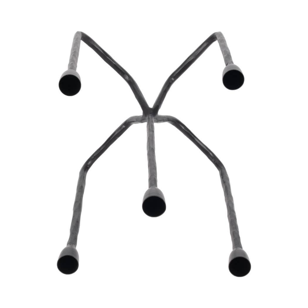 Metal Forged 5-Taper Candle Holder - Black, 16 in.