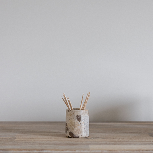 Chocolate Marble Toothpick Holder