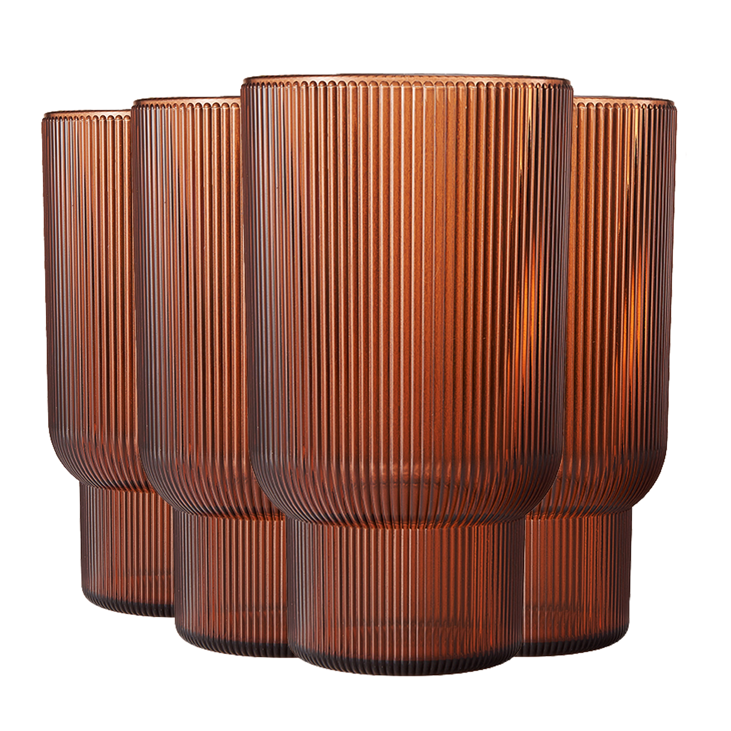 Acrylic Plastic Reusable Tall Drinking Glasses Set of 4