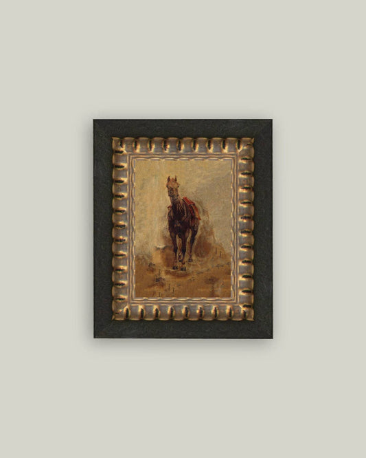 Horse Study Framed Antique Art: 5x7