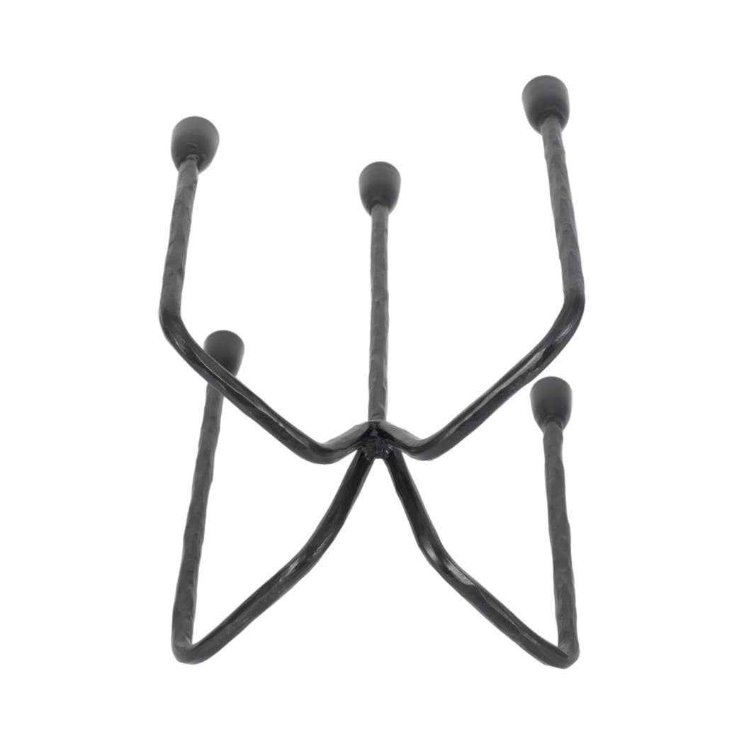 Metal Forged 5-Taper Candle Holder - Black, 16 in.