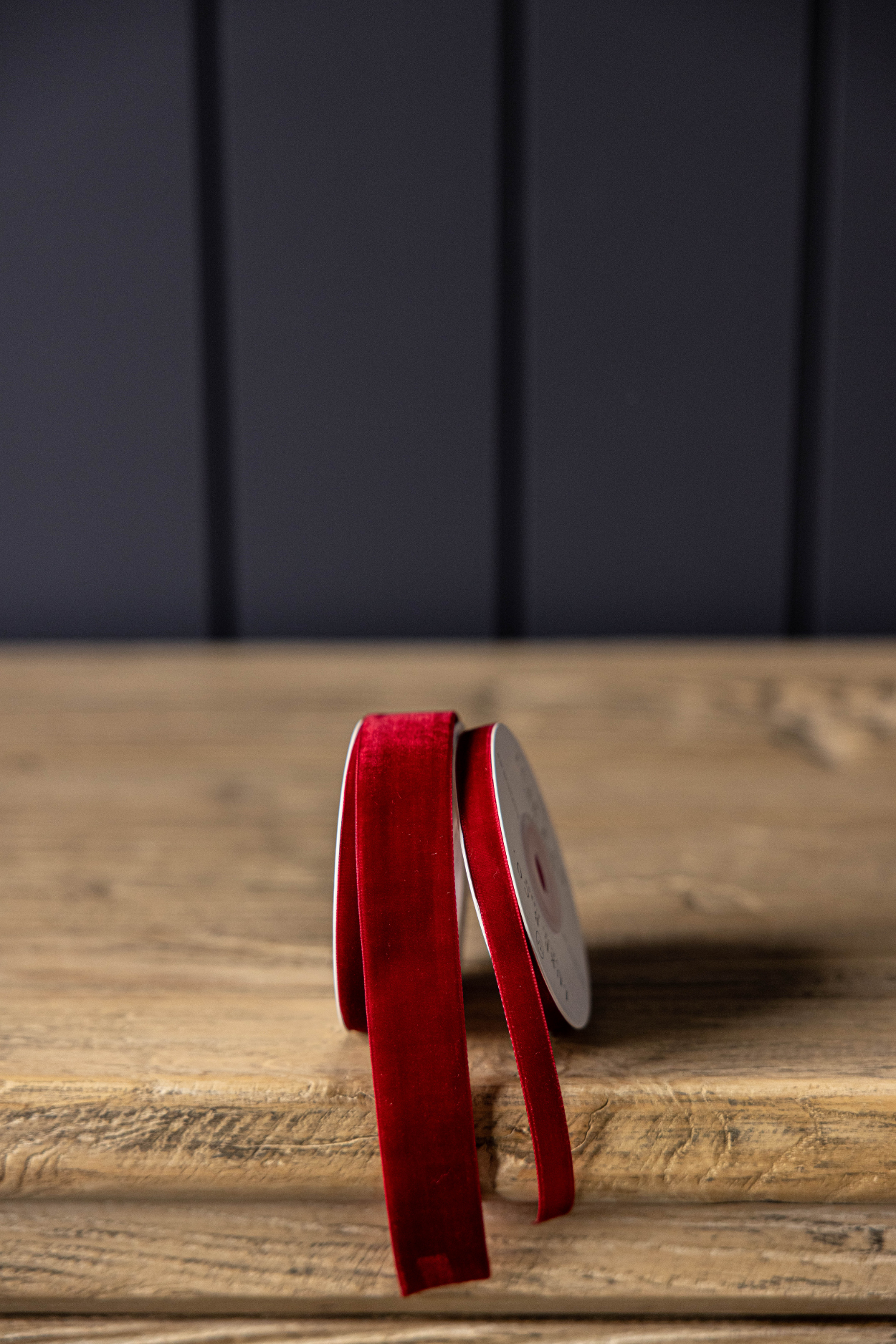 Ribbon Garnet Red Velvet Holiday Decor: Medium