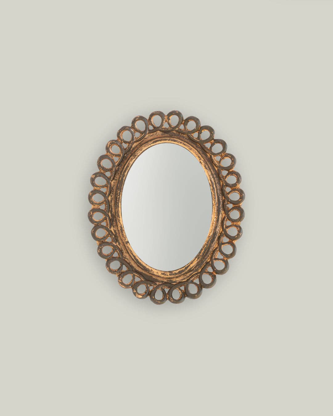 Scalloped Oval Mirror